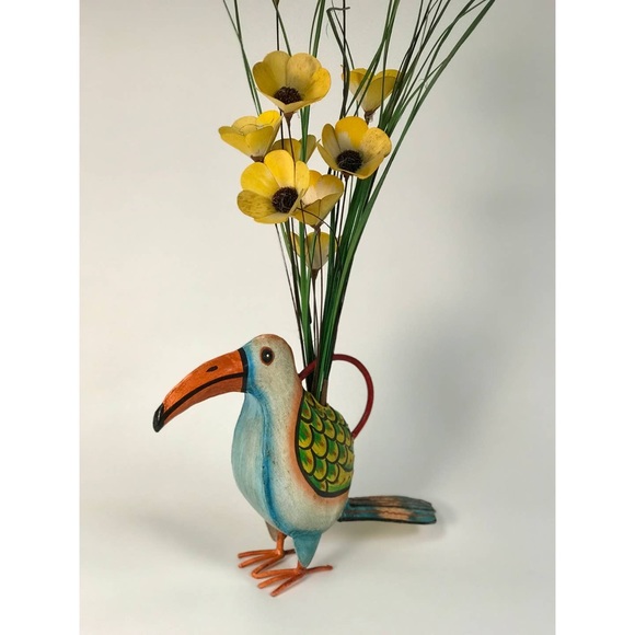 Great Gift! Multi Color Toucan Hand-Made, Hand-Painted Metal Watering Can - Picture 6 of 6